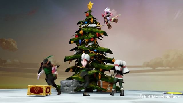 Персонажи из игры Venge.io украшают елку ,но... (нейросеть)