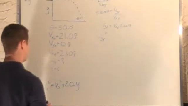 2-D Kinematics - Rock Off Cliff