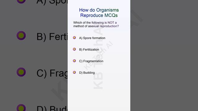 TOP 50 MCQ How Do Organisms Reproduce 50