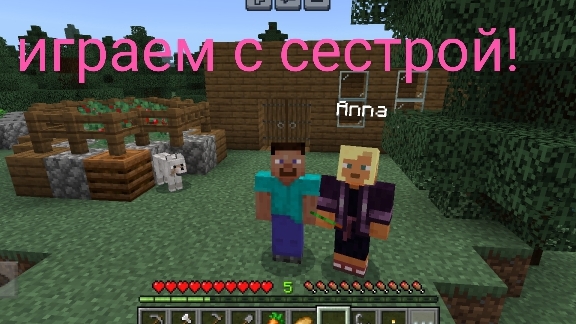 Играем в Minecraft! С сестрой, построили дом.