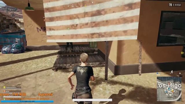 PLAYERUNKNOWN'S BATTLEGROUNDS играет  варфейсер в первый раз