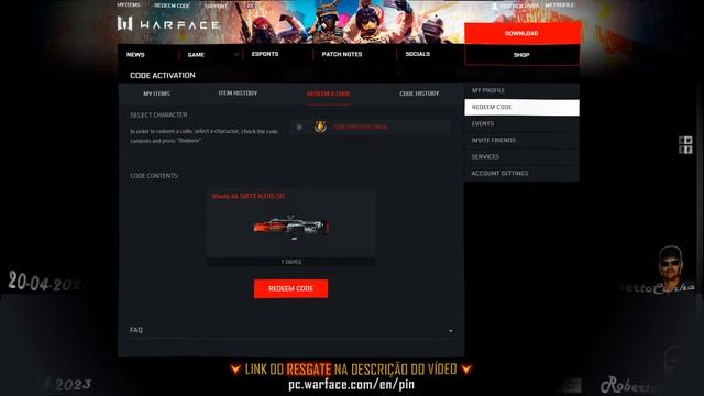 Warface - Redeem Code 4797XS7V4Q0TKBQ0546W (Ganhei Route 66 SIX12 AUTO-SD) 1 Dia