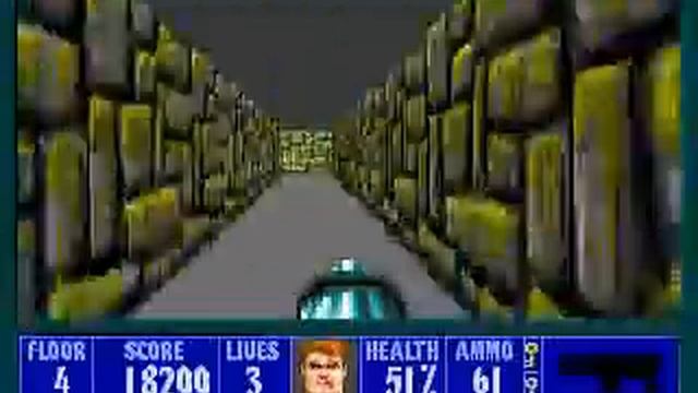 PC - Wolfenstein 3D - E2M4 100% Video