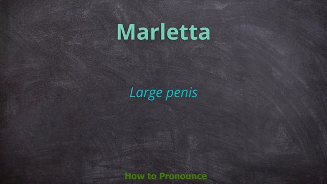 How To Pronounce Marletta | Meaning Of Marletta