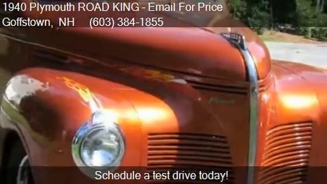 1940 Plymouth ROAD KING EXECUTIVE For Sale In Goffstown, NH