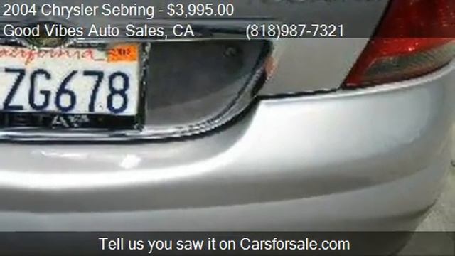 2004 Chrysler Sebring Touring Platinum Convertible - For Sal