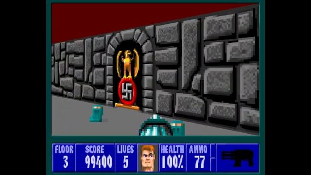 Wolfenstein 3D - Let's Play Shtum - E5M3 Episode 5 Level 3 - Letsplay Stumm (ECWolf + Enhancements*