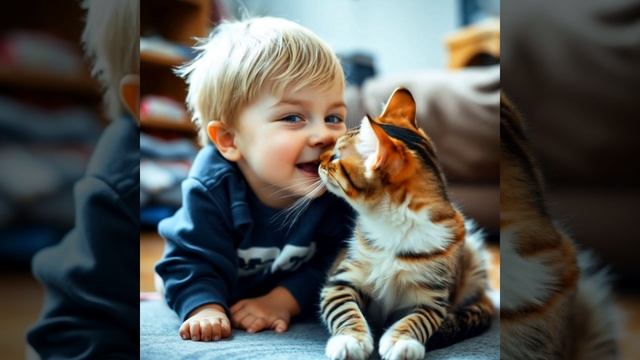 Милые дети и коты