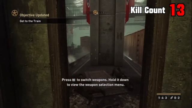 Wolfenstein 2009 (PS3) Gameplay / Intro And Stage 1 With Added Kill Counter