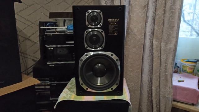 Onkyo D-11X And Pioneer A-04(редкие колонки после переклейки подвесов)