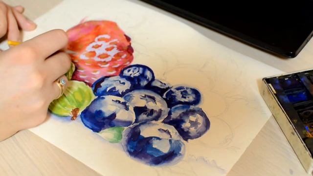 Рисую ягоды