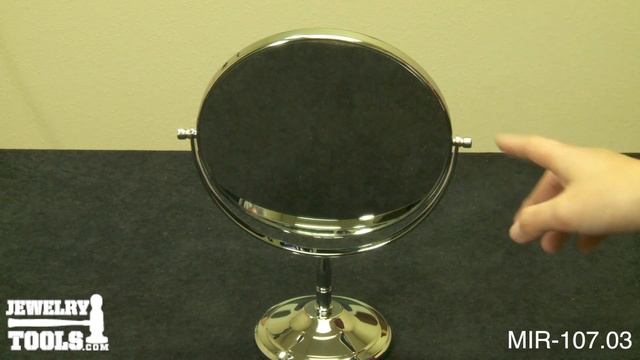 MIR-107.03 - Deluxe 2 Sided Mirror, Chrome - Jewelry Tools Demo