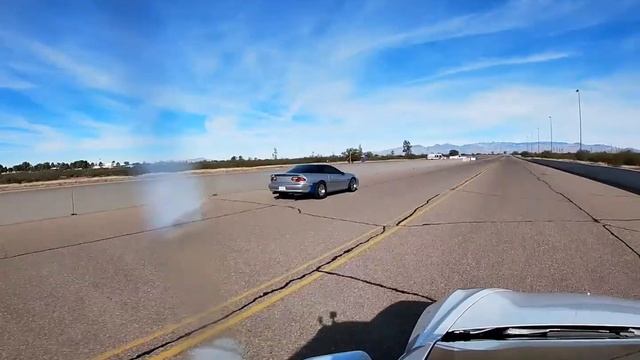 Model 3 Performance Vs Procharged Camaro 1/8 Mile No Prep Race 2