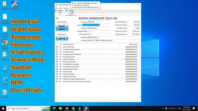How To Check The Hard Drive Health Status And Details #Techie Zero