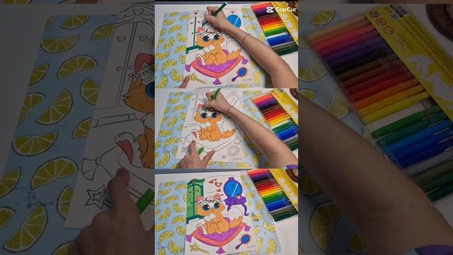 раскраска котик #маша💙 #кот #cat #раскраска #раскраскакотик #раскраскакот