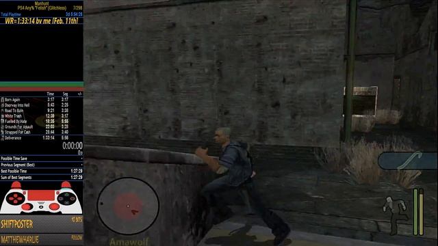 [PS4] Manhunt - Road To Ruin In 2:39 IL Old/beaten