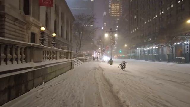 NYC Snow Walk _ Rockefeller Center, Bryant Park, Times Square (December 16, 2020)-(480p)