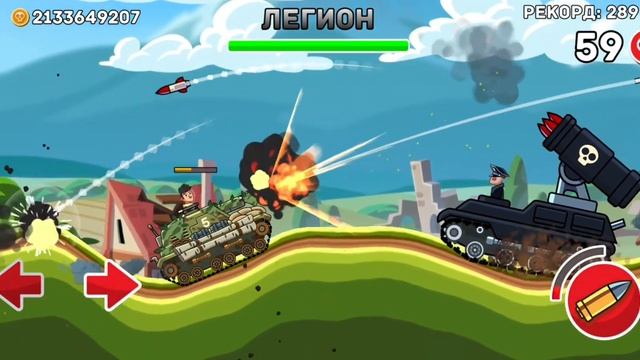 ТАНК ВЕТЕРАН ТИТАН СРАЖАЕТСЯ В РЕЖИМЕ ПРИКЛЮЧЕНИЕ! С НОВЫМ БУСТЕРОМ СТЕНА! - Hills Of Steel