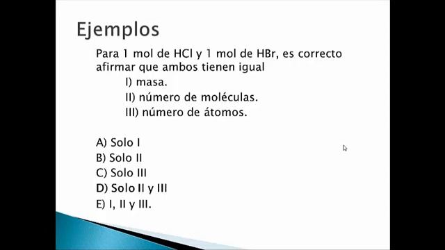 Ejercicios Mol Y Avogadro
