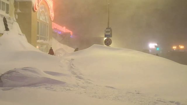 Зима, пурга, Норильск
