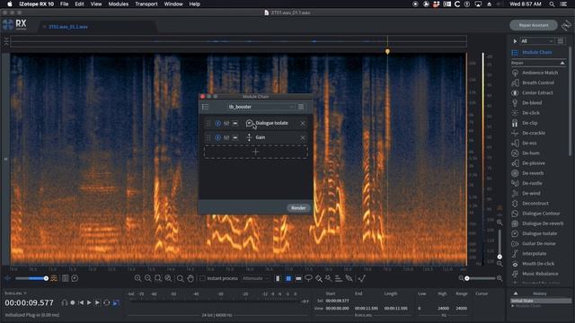 iZotope RX Advanced Dialogue Cleanup Tutorial - Module Chains