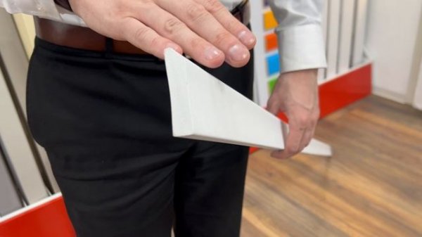 Плинтус из полистирола высокой плотности Волшебная Палочка 58*13*2000. MSPOL 105 Белый под покраску