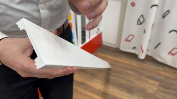 Плинтус полистирол высокой плотности Волшебная палочка MSPOL 123 80*11*2000 Окраска включена в стоимость