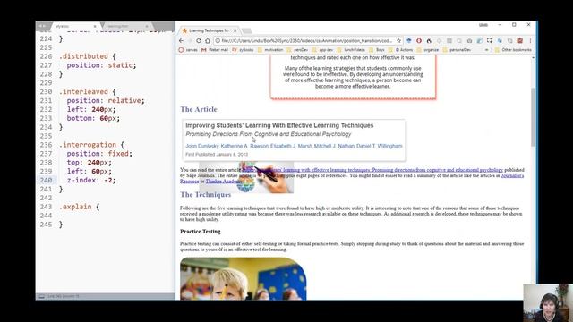 Position And Transition Learning Activity