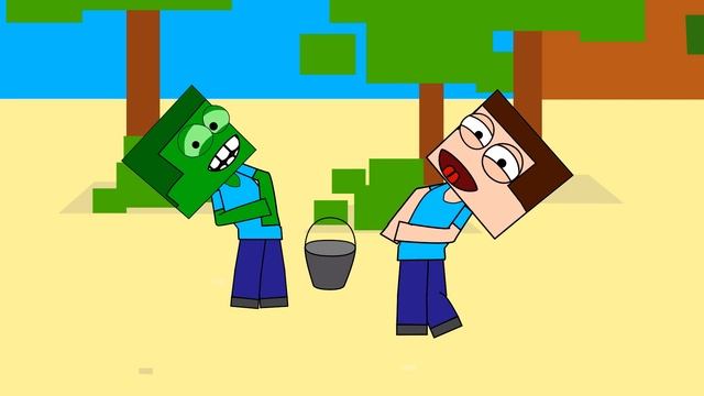 Minecraft Animation #6: Troll Minecraft Mermaid, Funny Moments.