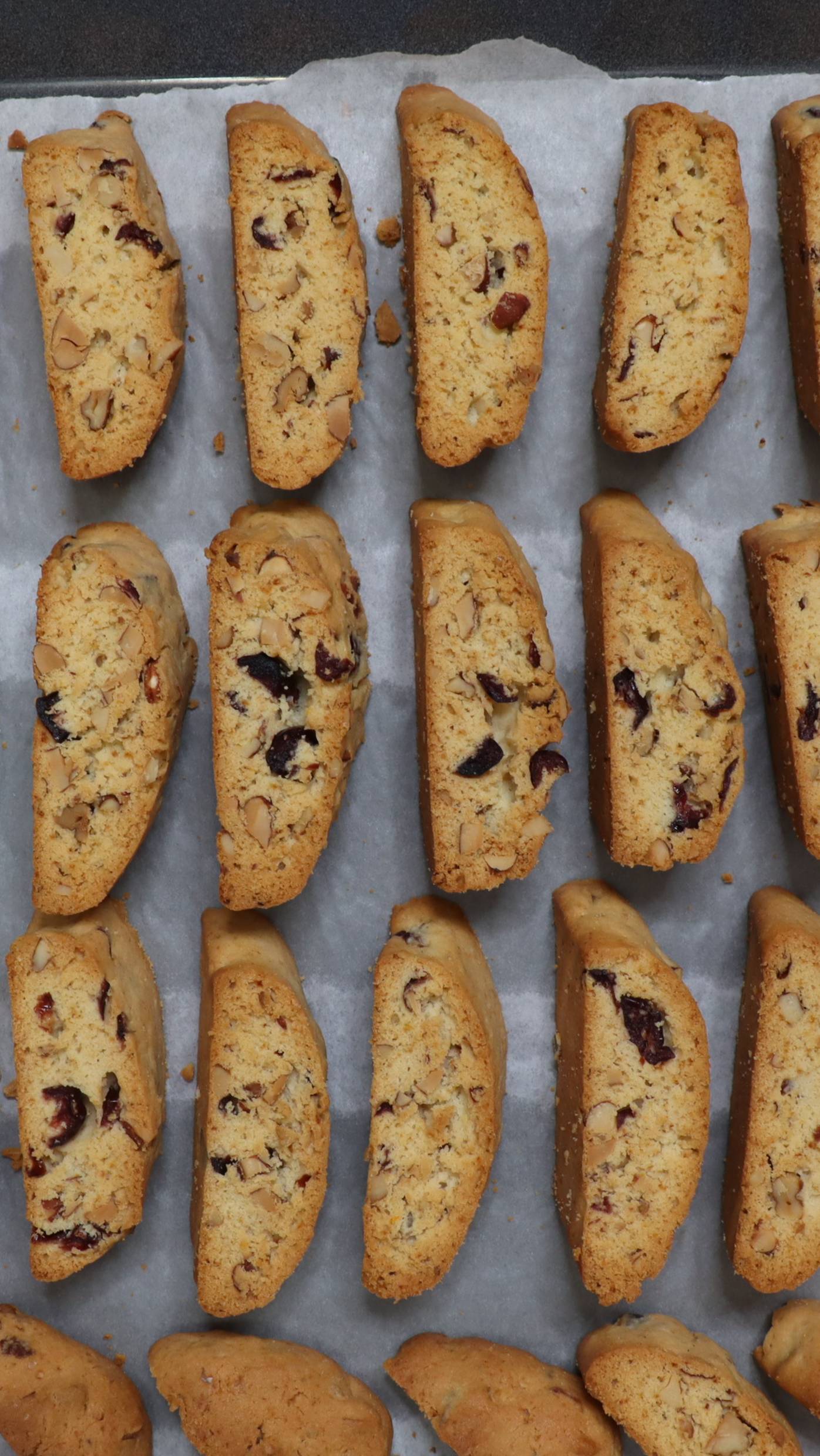 Печенье с орехами и вяленой клюквой | рецепт кантуччи