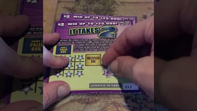 IT TAKES 2, New Ticket!  NY Lottery Scratch Off From The Southern Tier
