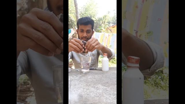 Hydrogen Peroxide Reaction  Potassium Permanganate Reaction Potassium Permanganate In Water #shots