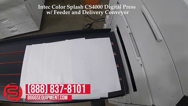 Intec Color Splash CS4000 Digital Press W/ Feeder And Delivery Conveyor