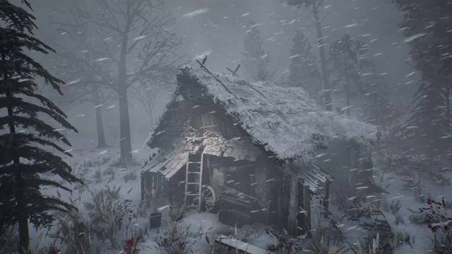 Невероятно сильная метель для сна, 5 часов снежной бури. Звуки ветра для сна на черном экране