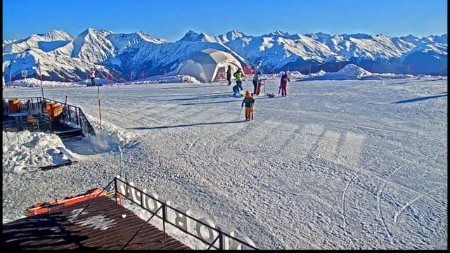 Горный курорт Роза Хутор. 2320м. Роза Пик, Южный склон. с музыкой