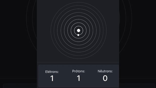 Animação: átomo de Hidrogênio