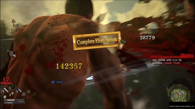 Attack On Titan 2 Final Battle Part 13 Levi Vs Female Titan Ult.Perf.Gear 99+* Nightmare Mode(1080p