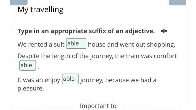 8 сынып Ағылшын My Travelling