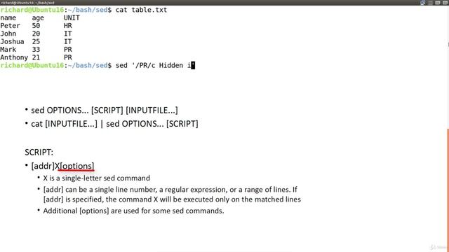 5. C - Change Command