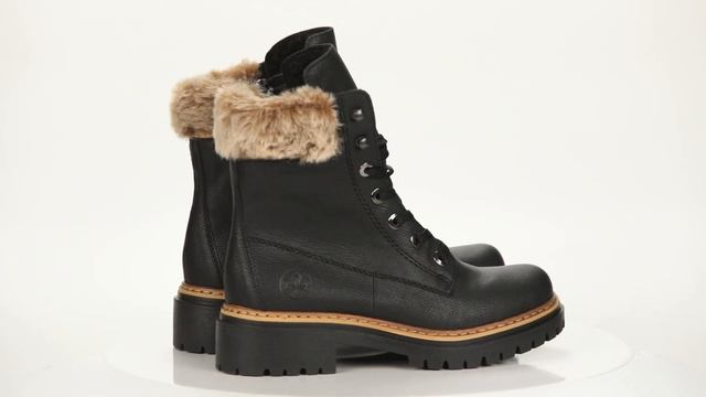 Черные ботинки мартинсы из экокожи 72630-00