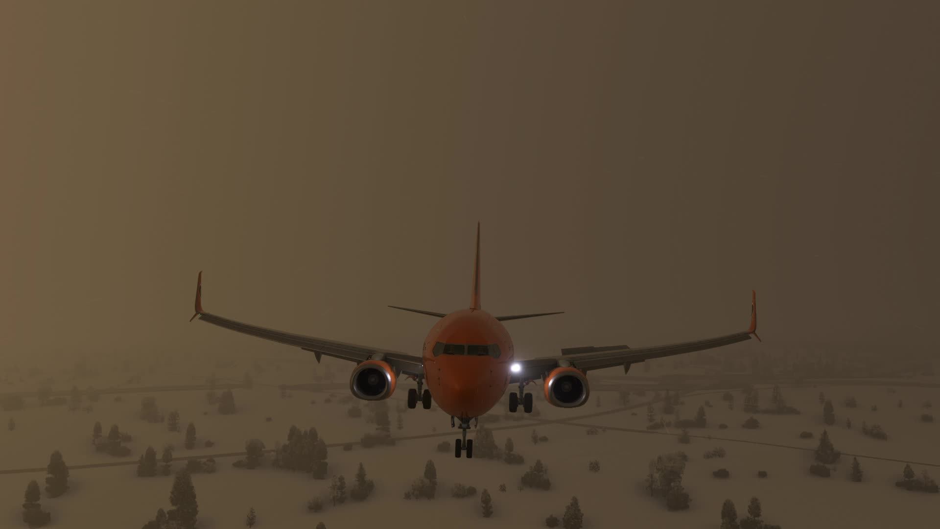 БОИНГ 737-800 посадка в пулково погода не очень