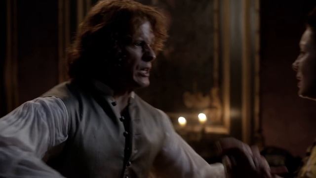 Jamie Draws A Knife On Claire | Outlander