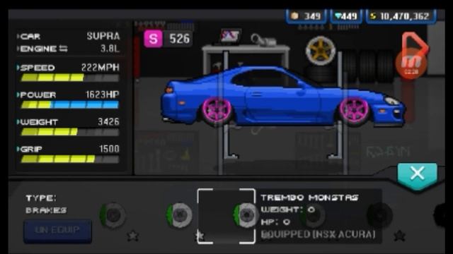 Pixel Car Racer-Toyota Supra Mark IV Build!
