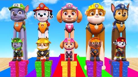 Щенячий патруль Животные Длинная горка Игра Смешной ESCAPE ROOM CHALLENGE Мамонт Лев Тигр