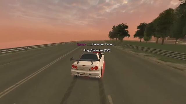 Nissan GTR R34 Skyline Drift Orange