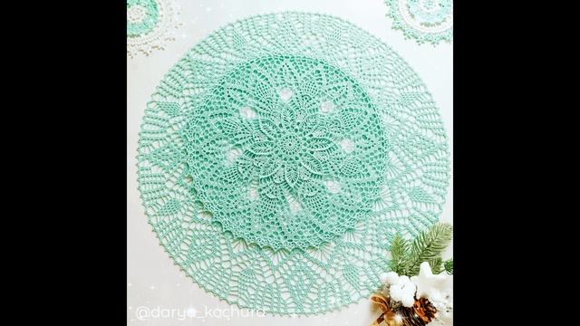 Салфетка вязаная крючком по бесплатной схеме.