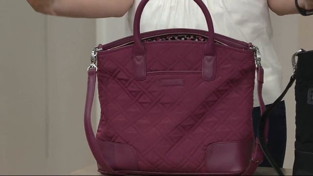Vera Bradley Microfiber Day Off Satchel Handbag On QVC
