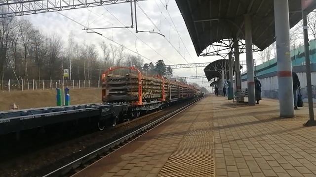 2М62У-0061 с хоз. поездом следует через ст. Мамонтовская.железнаядорога ржд поезд train railway
