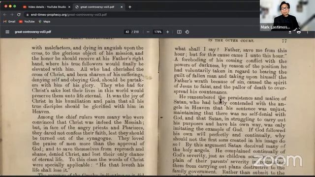In The Outer Court. Spirit Of Prophecy Vol 3, 1878,  Ch. 5, Pp. 74-81 EG White | Mark Lastimoso