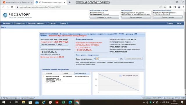 Аукцион на площадке Www.rosseltorg.ru письмо 126н на практике